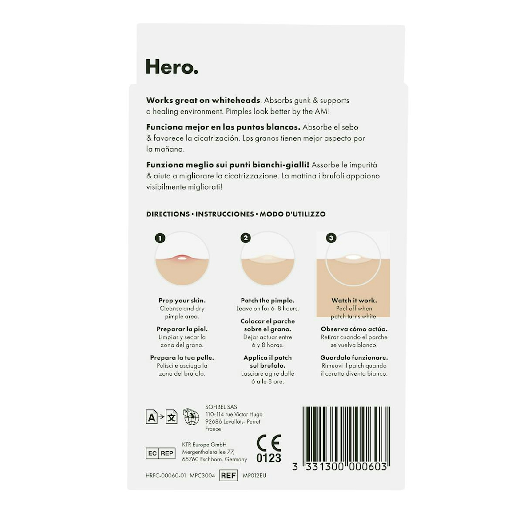 Parches Granos Mighty Patch Original Hero 24 Uds