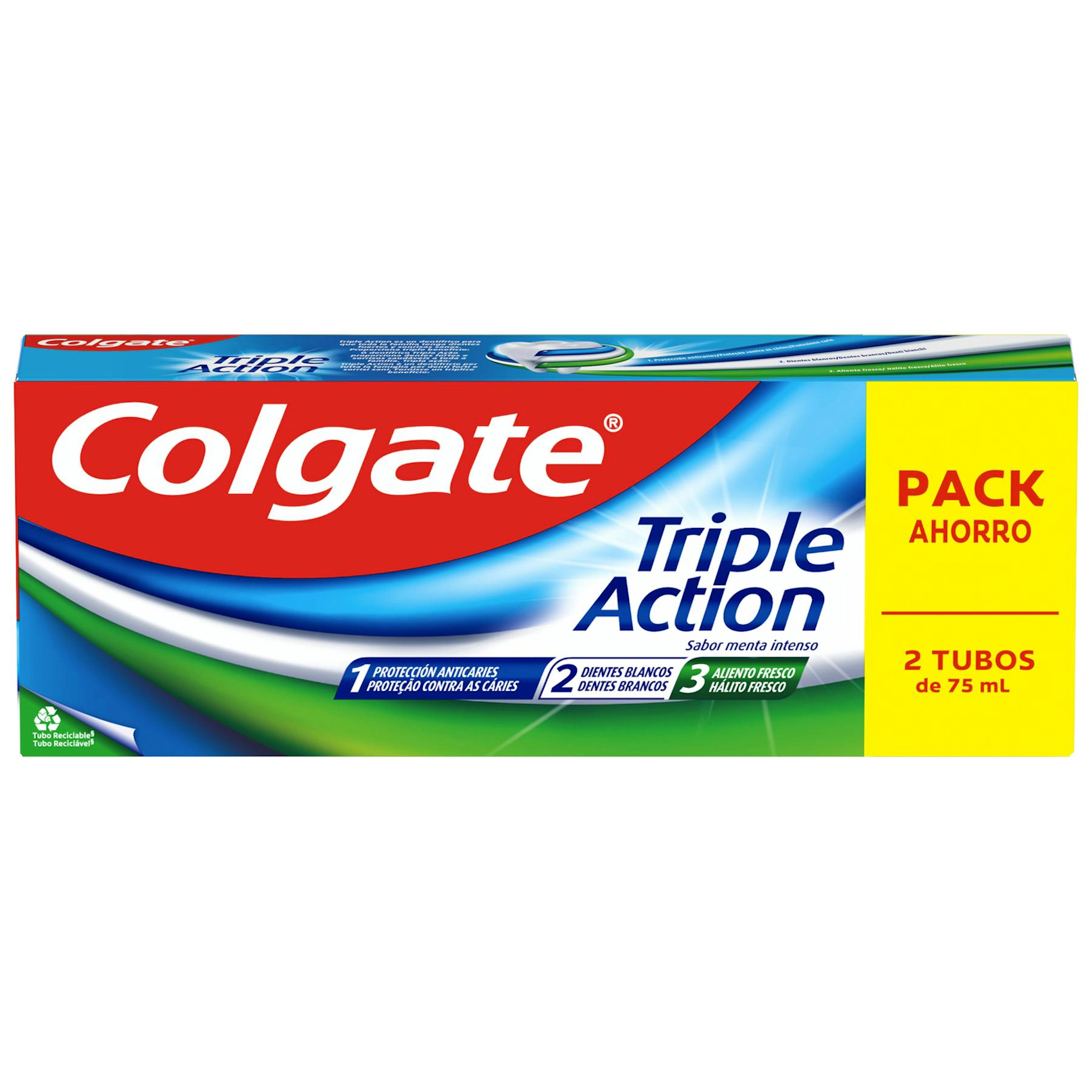 Pasta De Dentes Colgate Triple Action Anti-cáries E Frescor A Menta 2X75Ml Pasta De Dentes Colgate Triple Action Anti-cáries E Frescor A Menta 2X75Ml 0