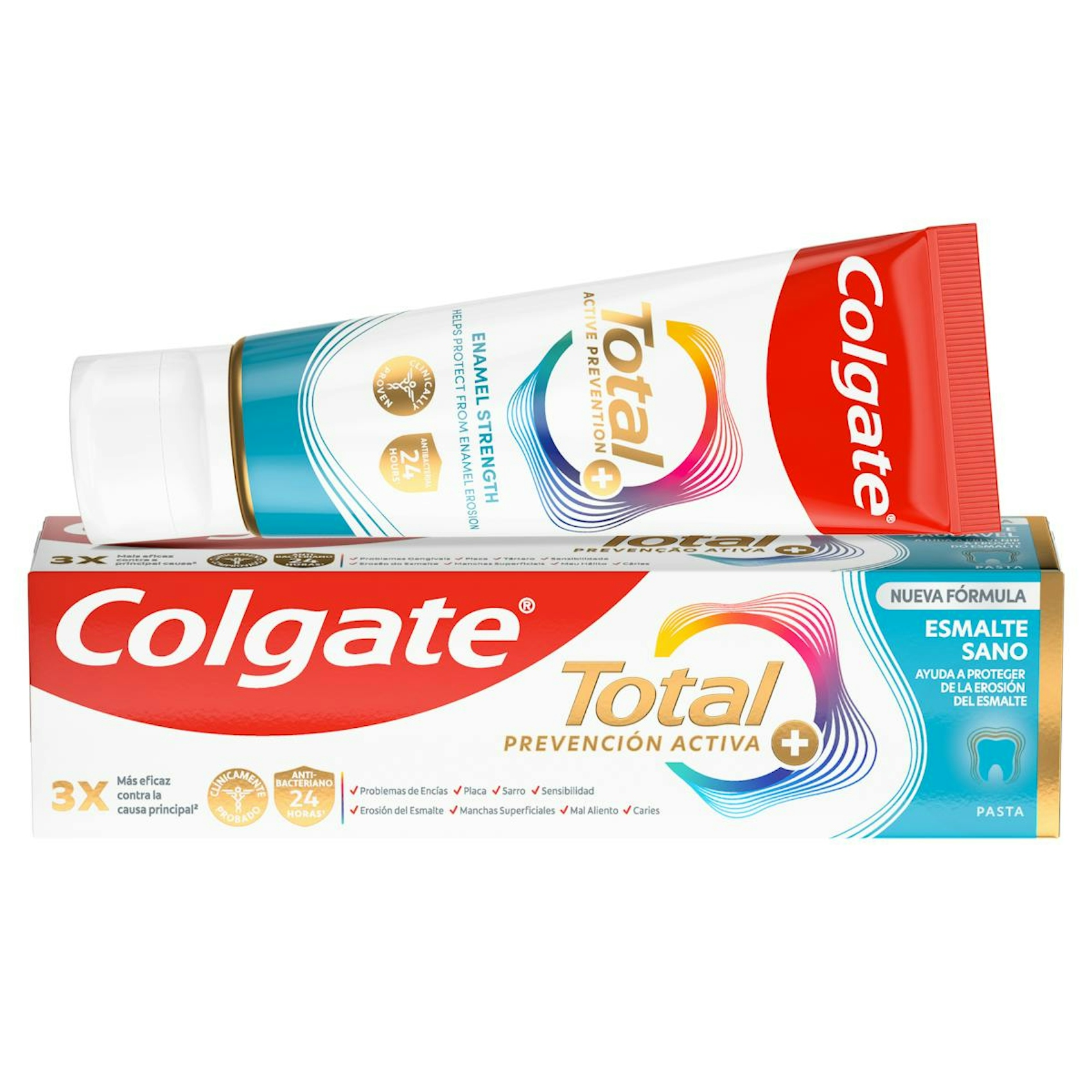Pasta De Dientes Prevención Activa + Esmalte Sano Colgate Total 75Ml