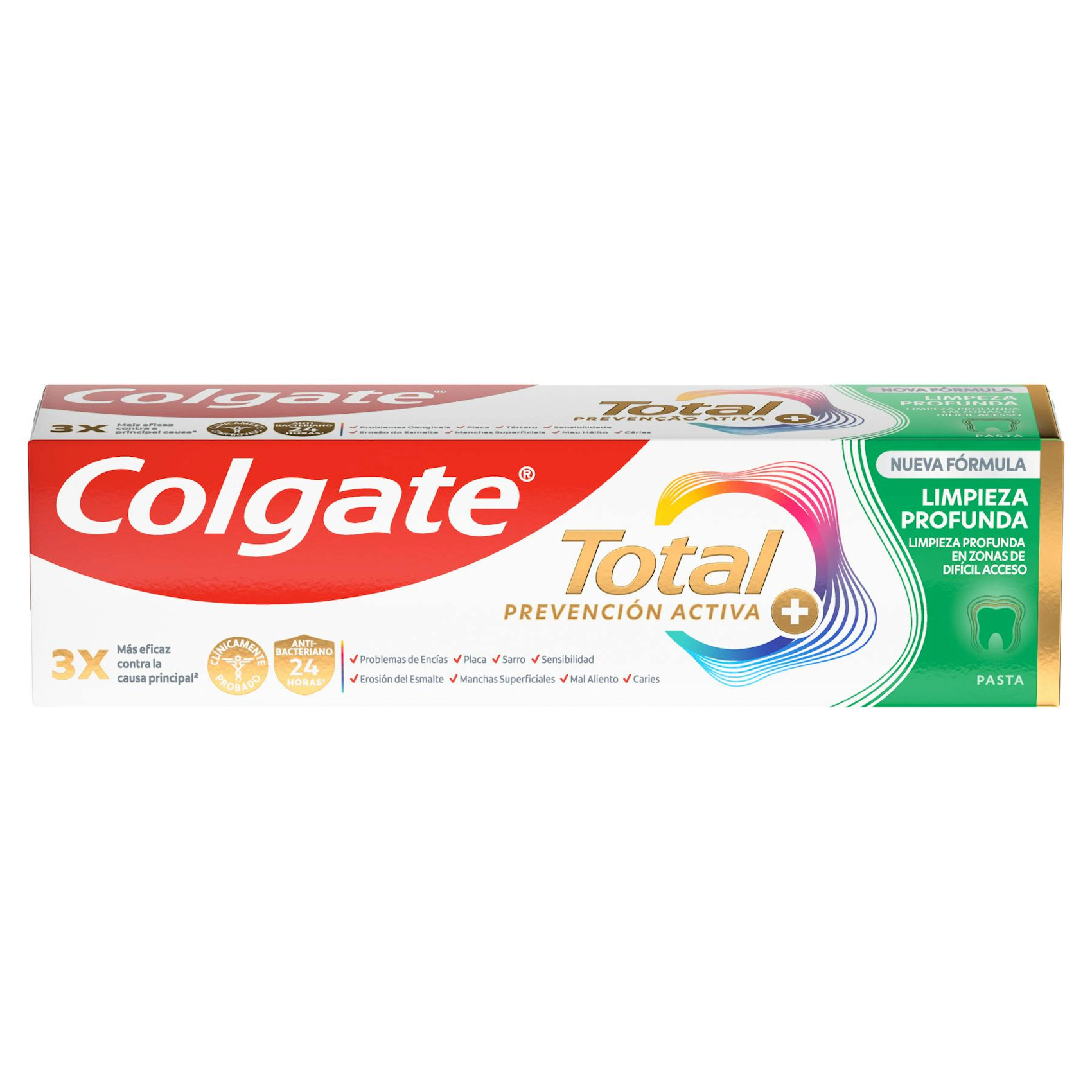 Pasta De Dientes Prevención Activa + Limpieza Profunda Colgate Total 75Ml 0