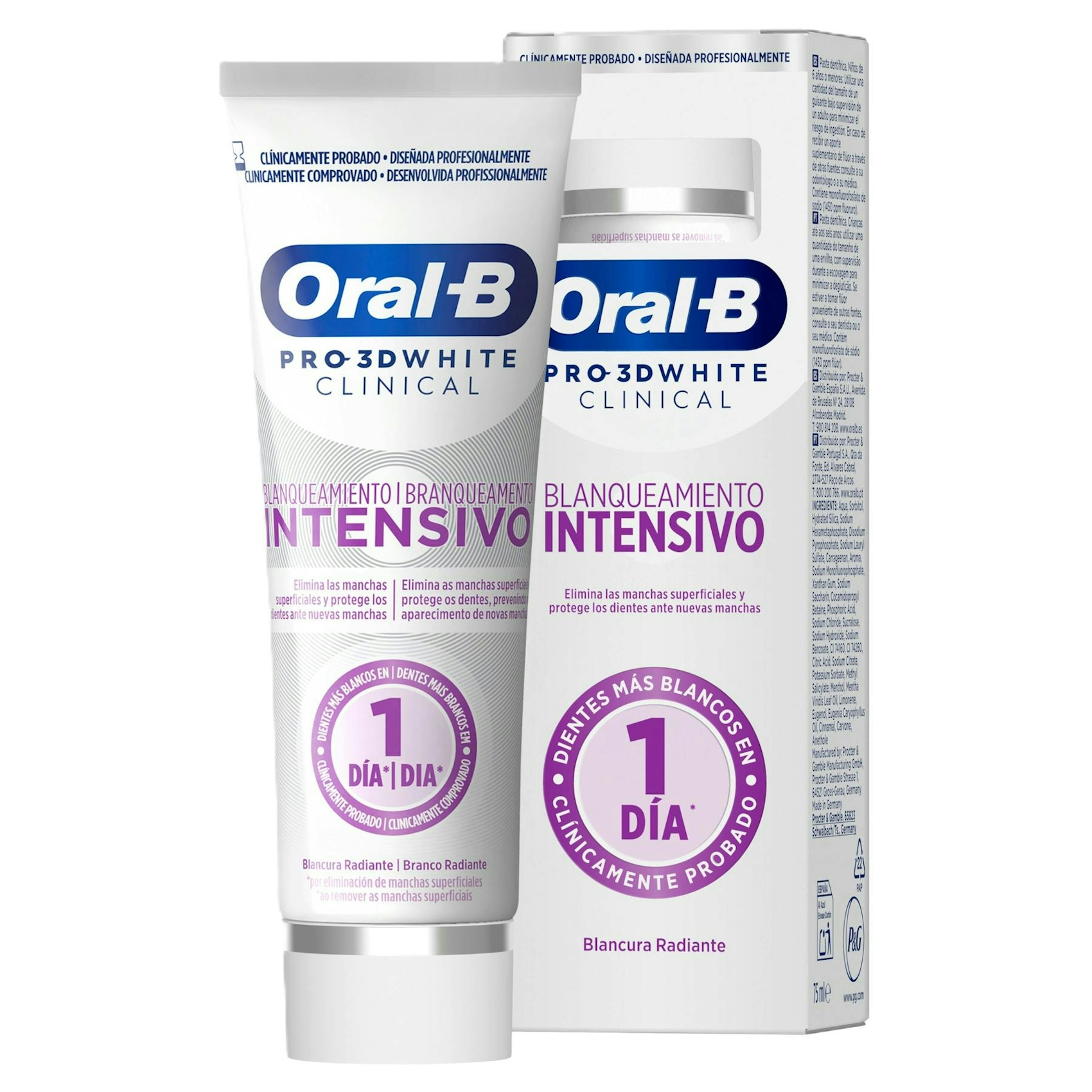 Pasta De Dentes Pro-3D White Clinical Oral-B 75Ml 0