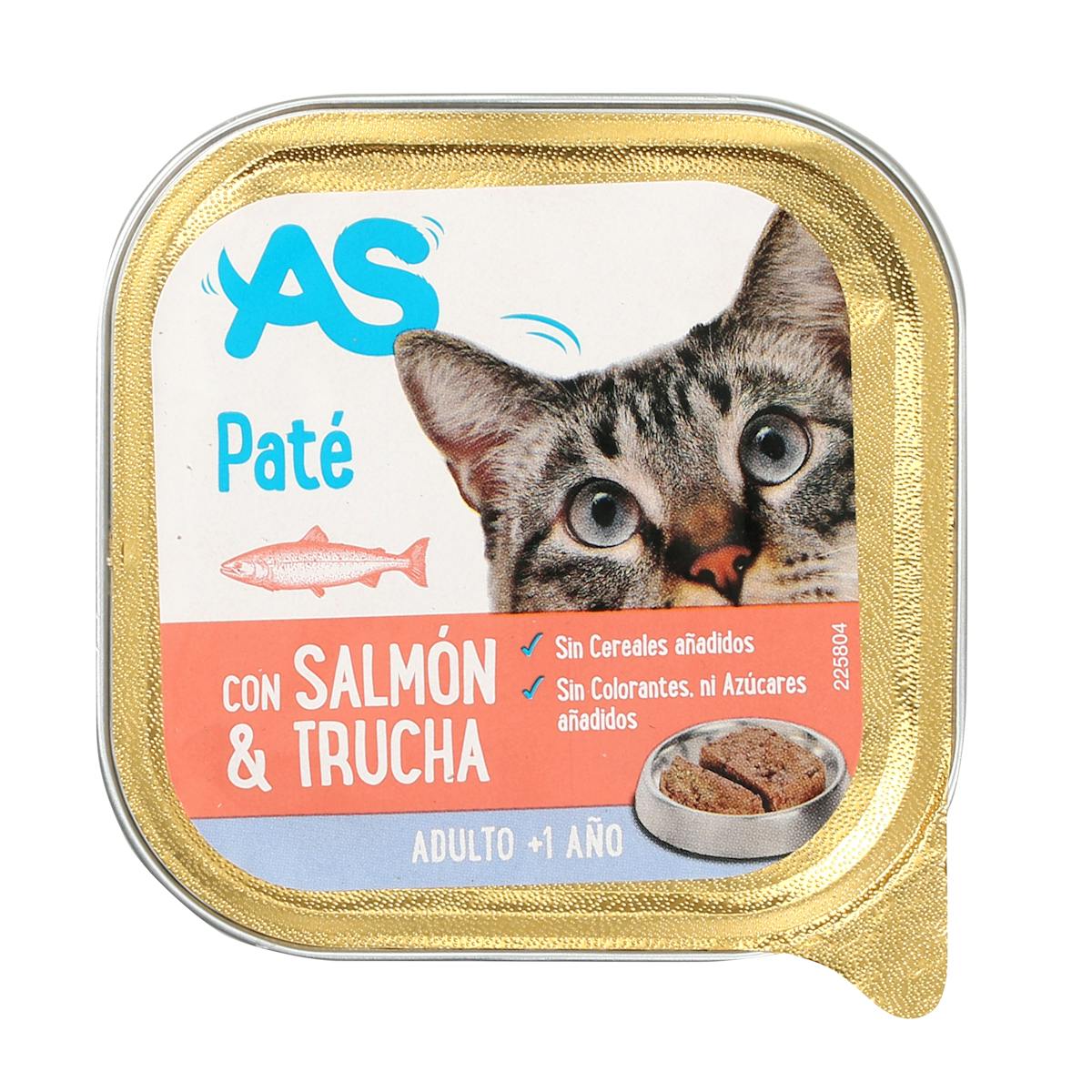 Imagen de Comida Húmeda Gatos Paté Salmón Y Trucha AS 100Gr
