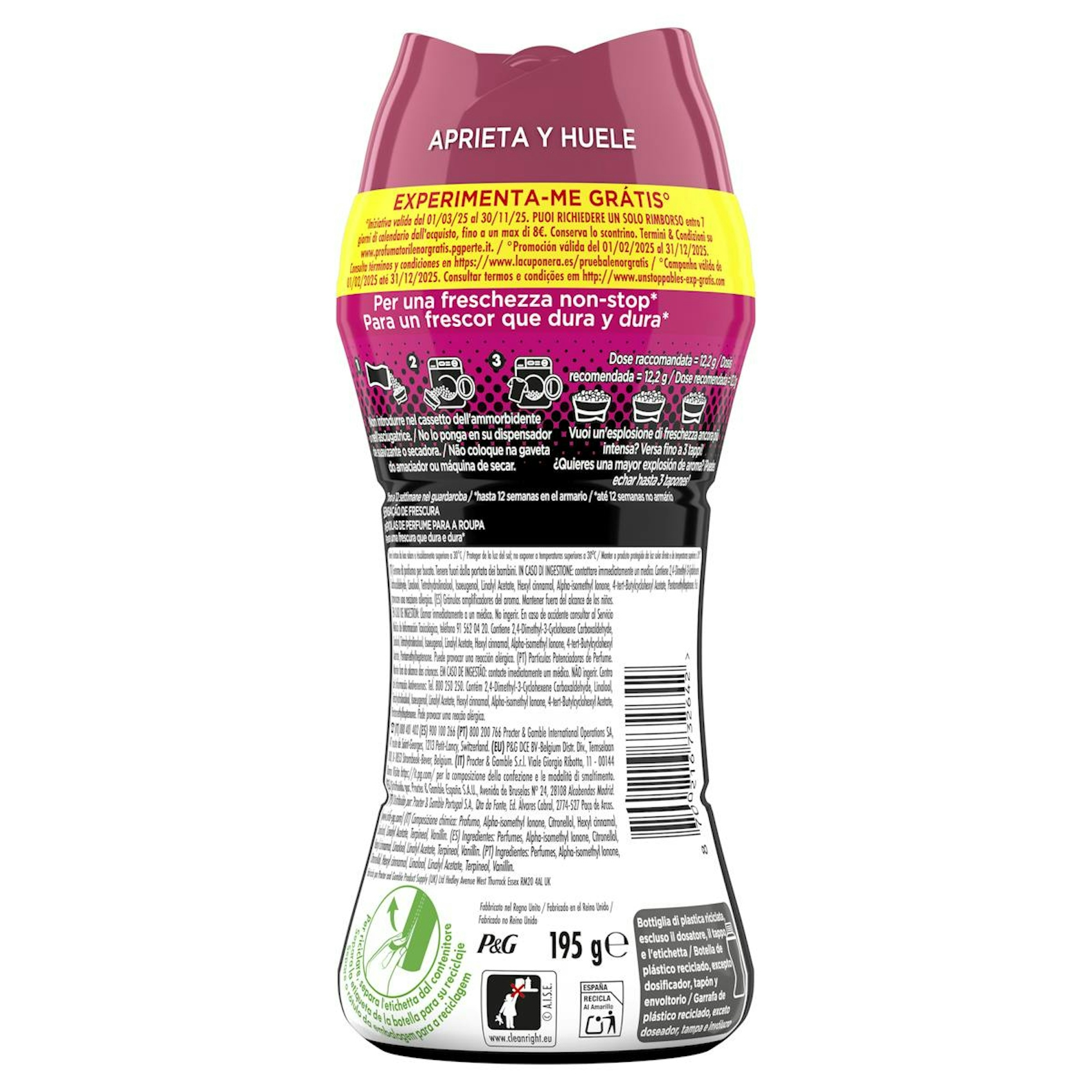 Perlas Perfumadas Unstoppables Frescor Sensaciones Lenor 195 Gr