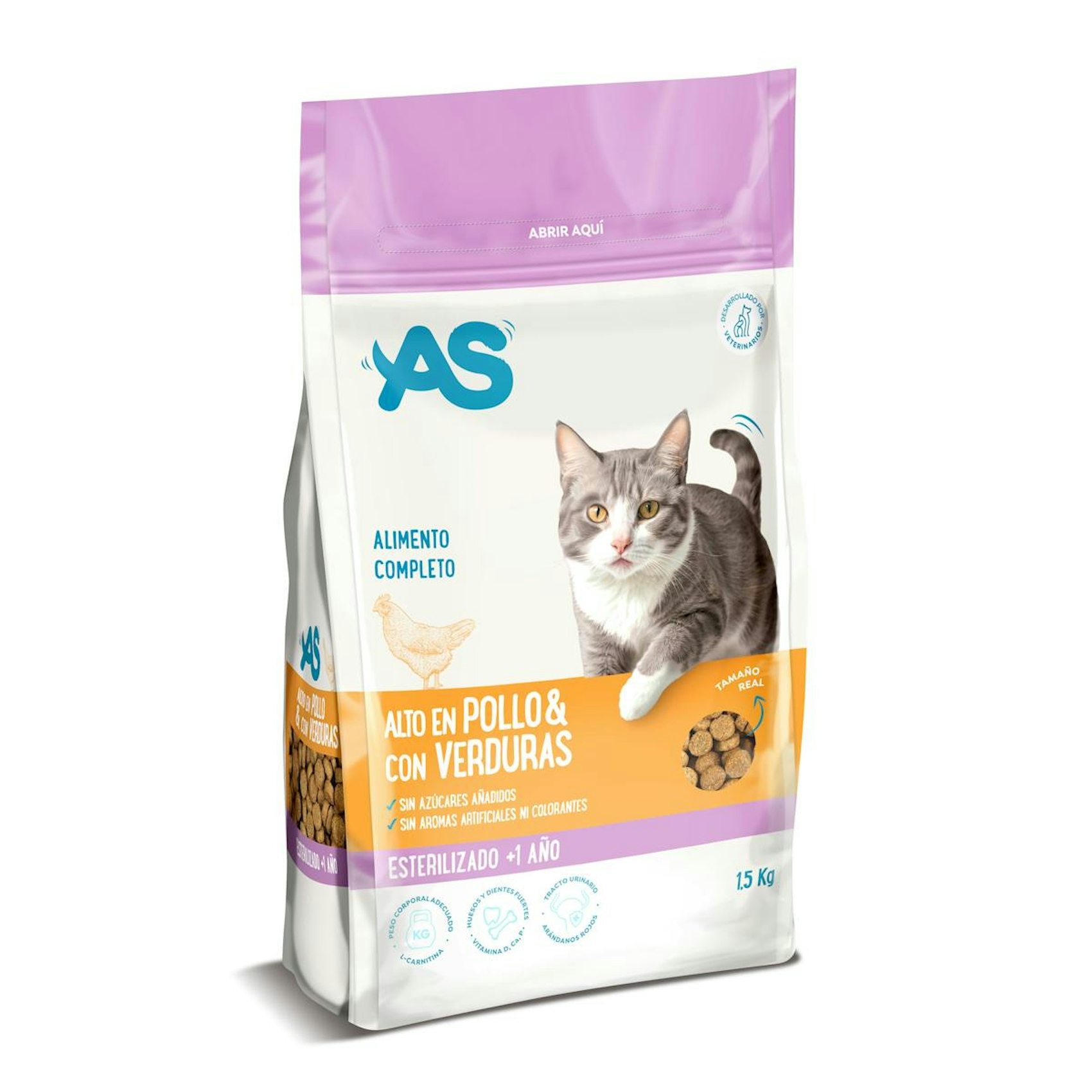 Pienso Gatos Adultos Esterilizados Ave AS 1.5Kg