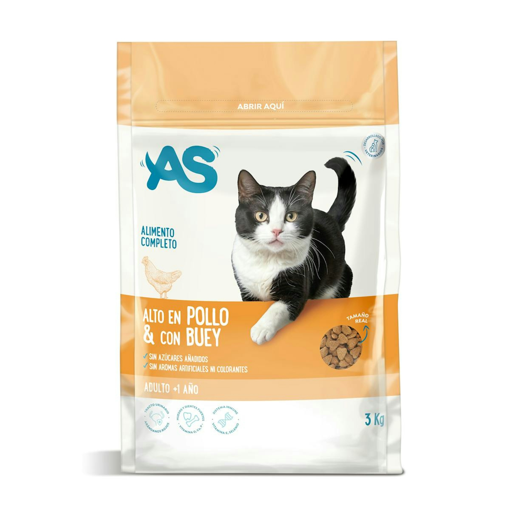 Pienso Gatos Adultos Pollo AS 3 Kg