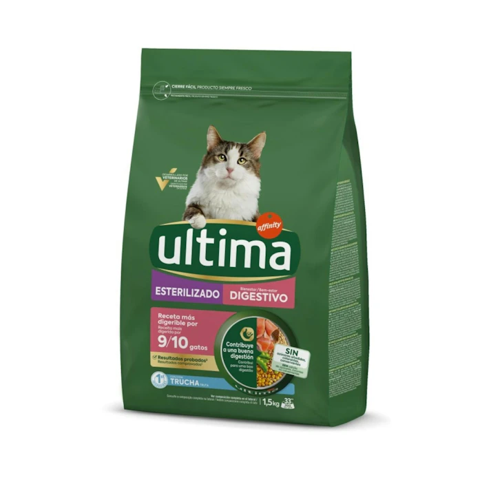 Pienso Gatos Esterilizados Digestivo Ultima 1.5Kg