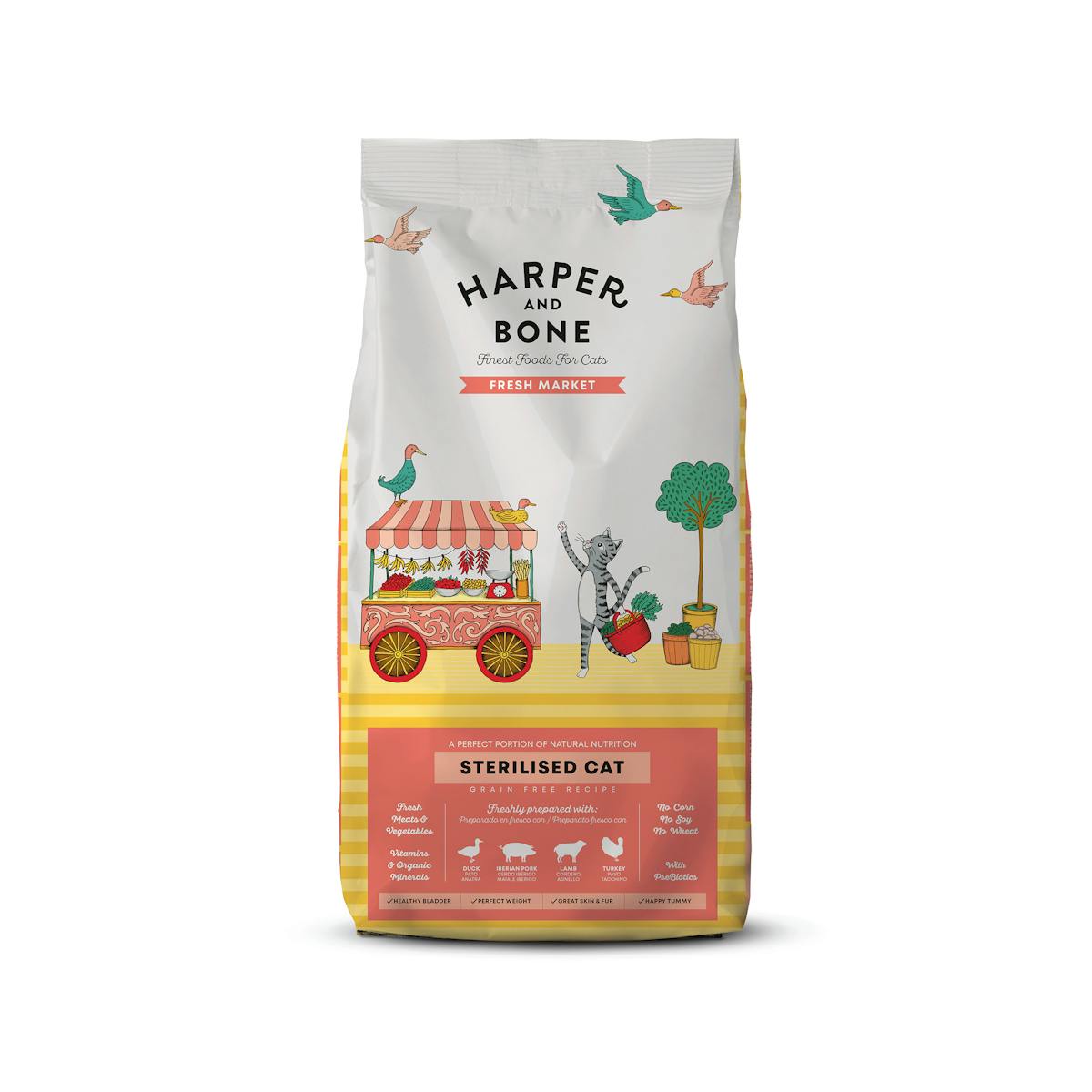 Imagen de Pienso Gatos Esterilizados Grain Free Fresh Market Harper & Bone 1.5 Kg