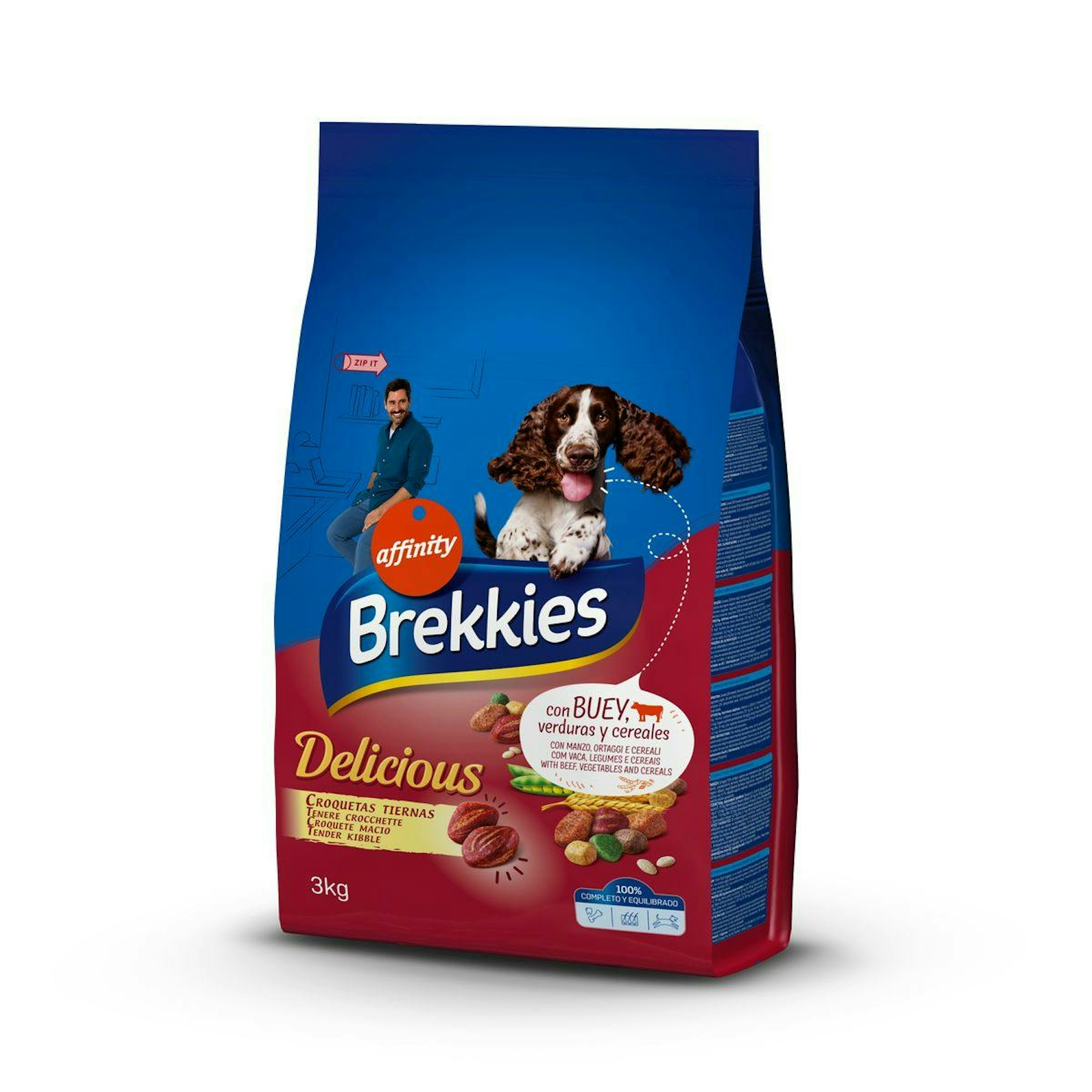 Pienso Perros Delicious Buey Brekkies 3Kg 0