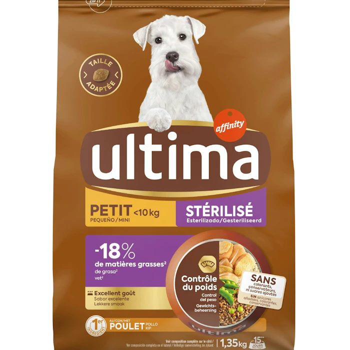 Pienso Perros Mini Esterilizados Pollo Ultima 1.35Kg