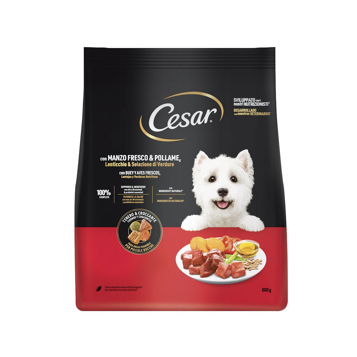 Imagen de Pienso Perros Pollo Y Ternera Cesar 800Gr