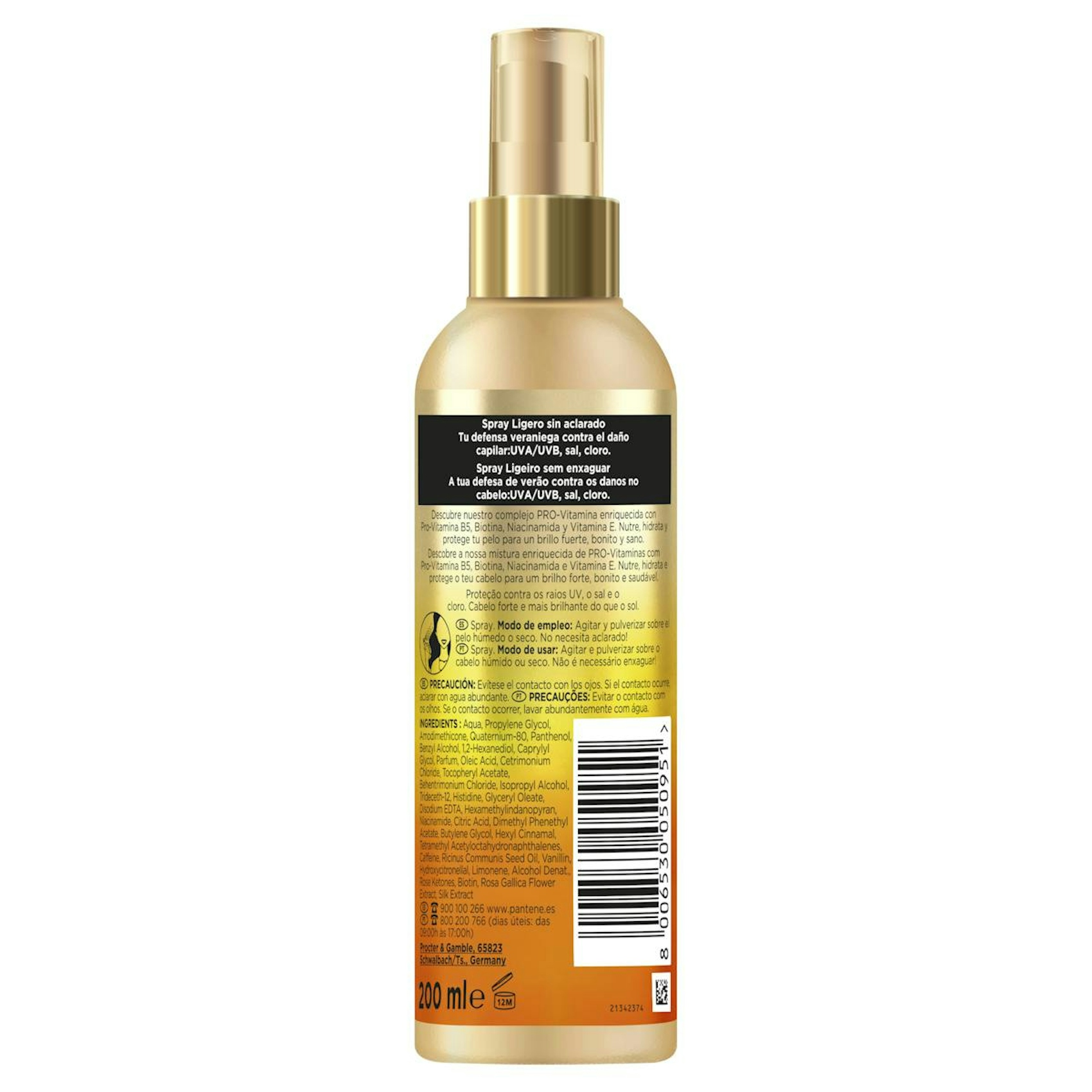 Protector Solar Capilar Sunkiss Glow Pantene 200Ml
