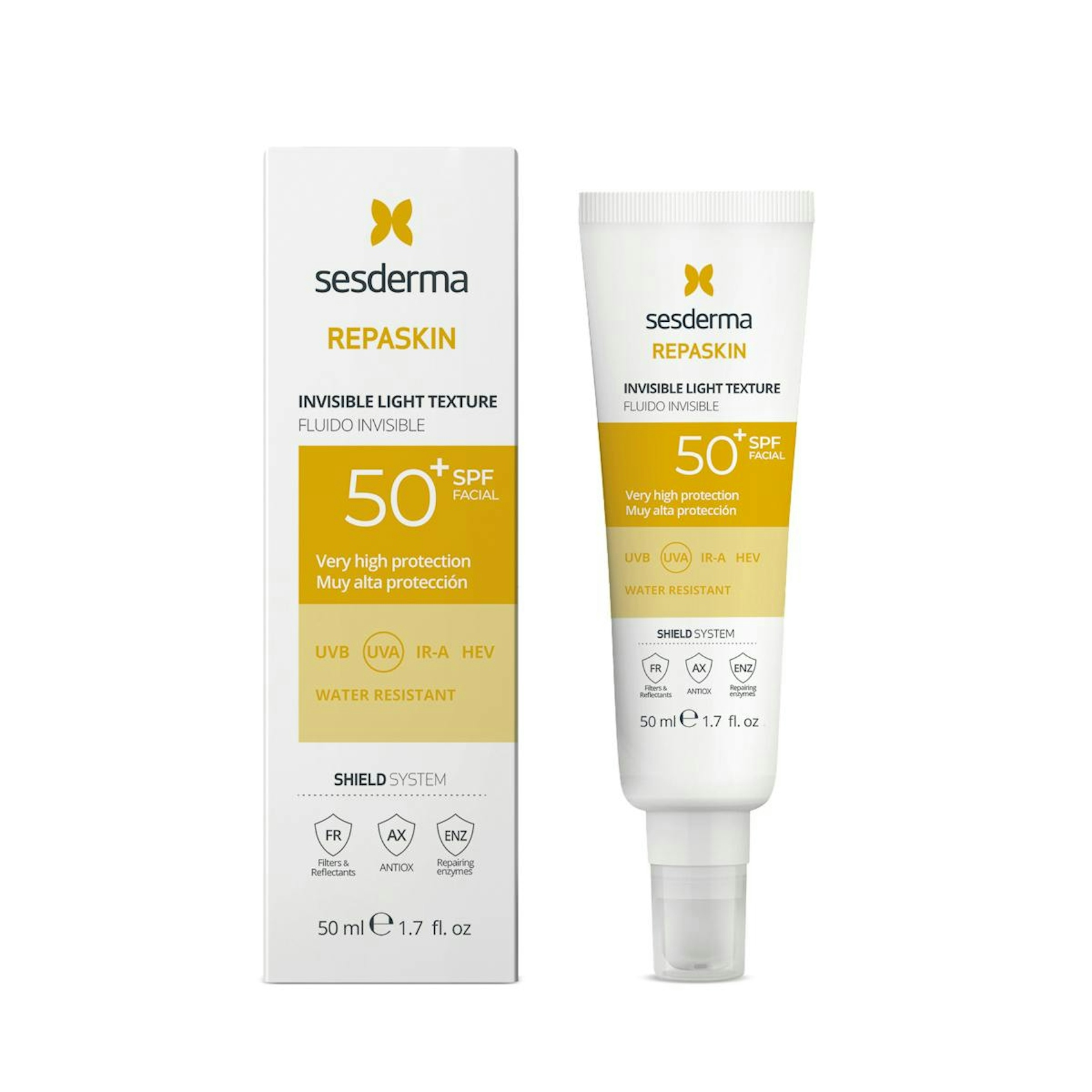 Protector Solar Facial Repaskin Fluido Invisible SPF 50+ Sesderma 50Ml 0