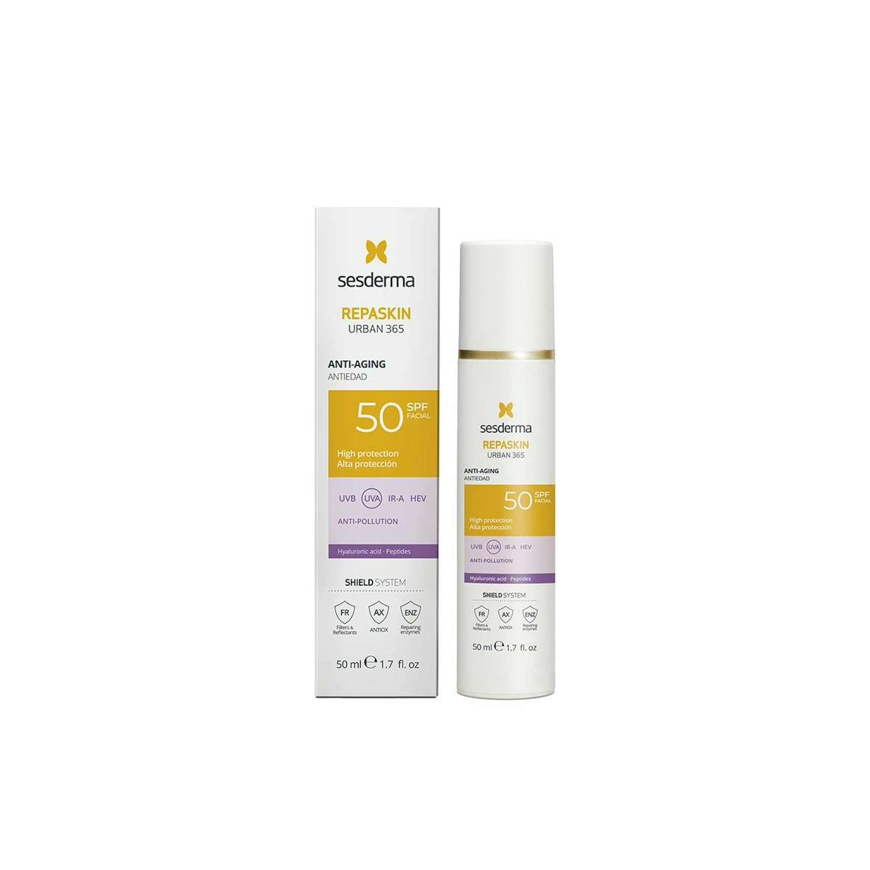 Protector Solar Facial Repaskin Urban 365 Antiedad SPF 50 Sesderma 50Ml 0
