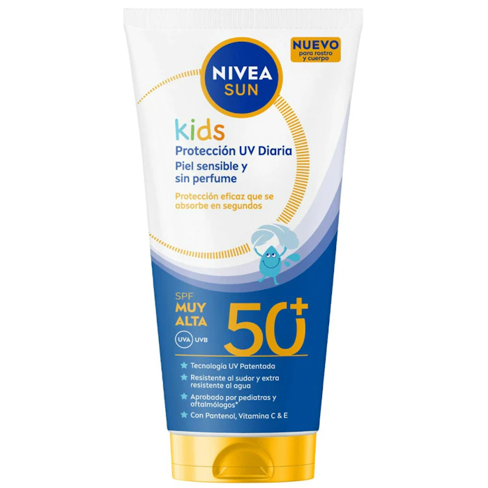 Protector Solar Rostro Y Cuerpo Kids Protección UV Diaria SPF50+ Nivea 100Ml