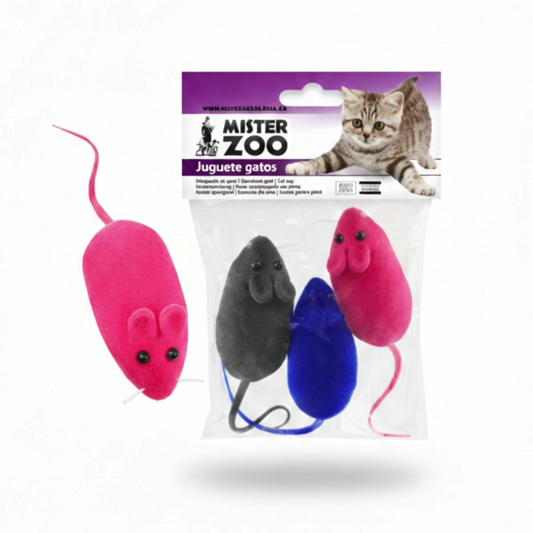 Imagen de Ratones De Juguete Para Gato Mister Zoo 3 Uds