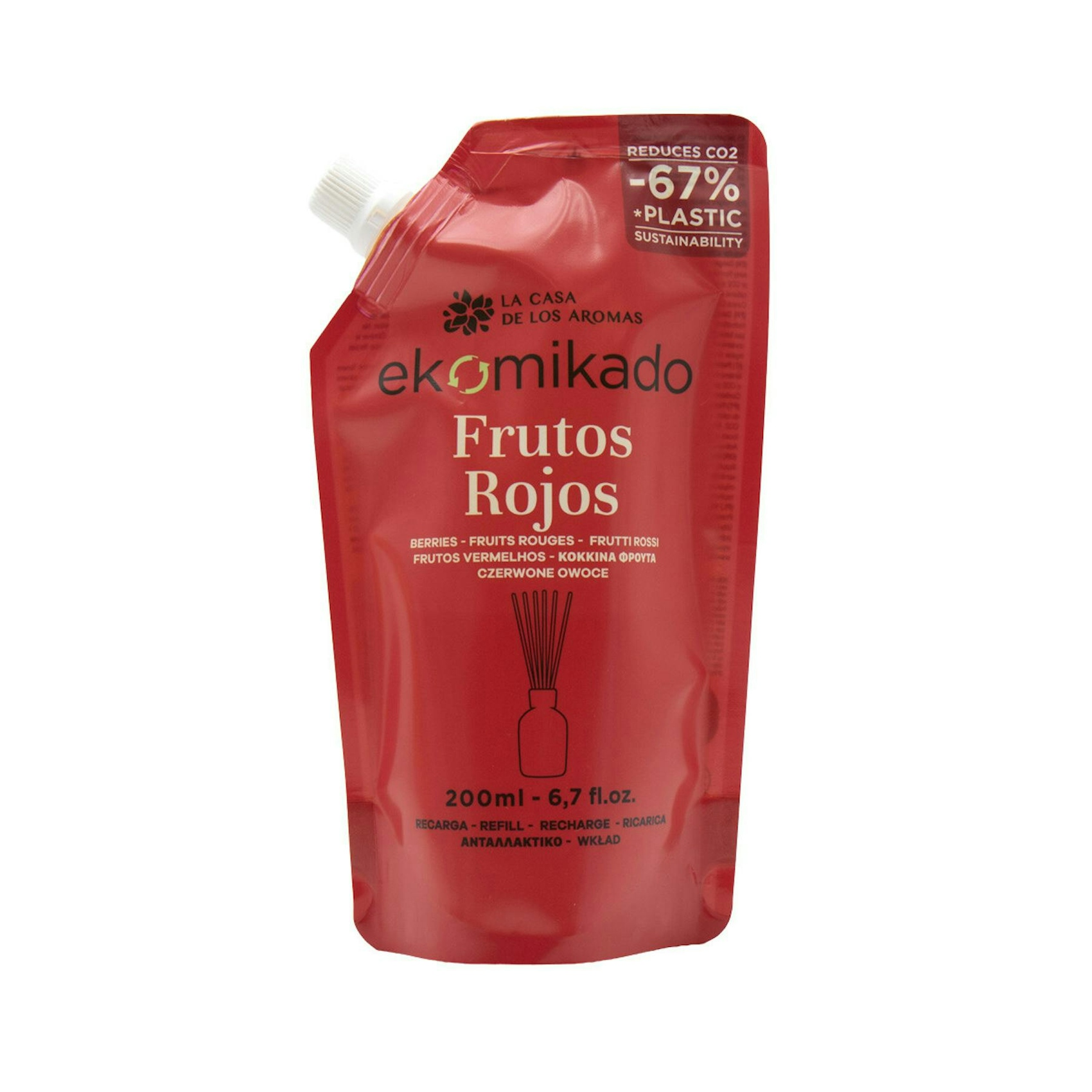 Recarga Ambientador Ekomikado Frutos Rojos La Casa De Los Aromas 200 Ml Recarga Ambientador Ekomikado Frutos Rojos La Casa De Los Aromas 200 Ml 0