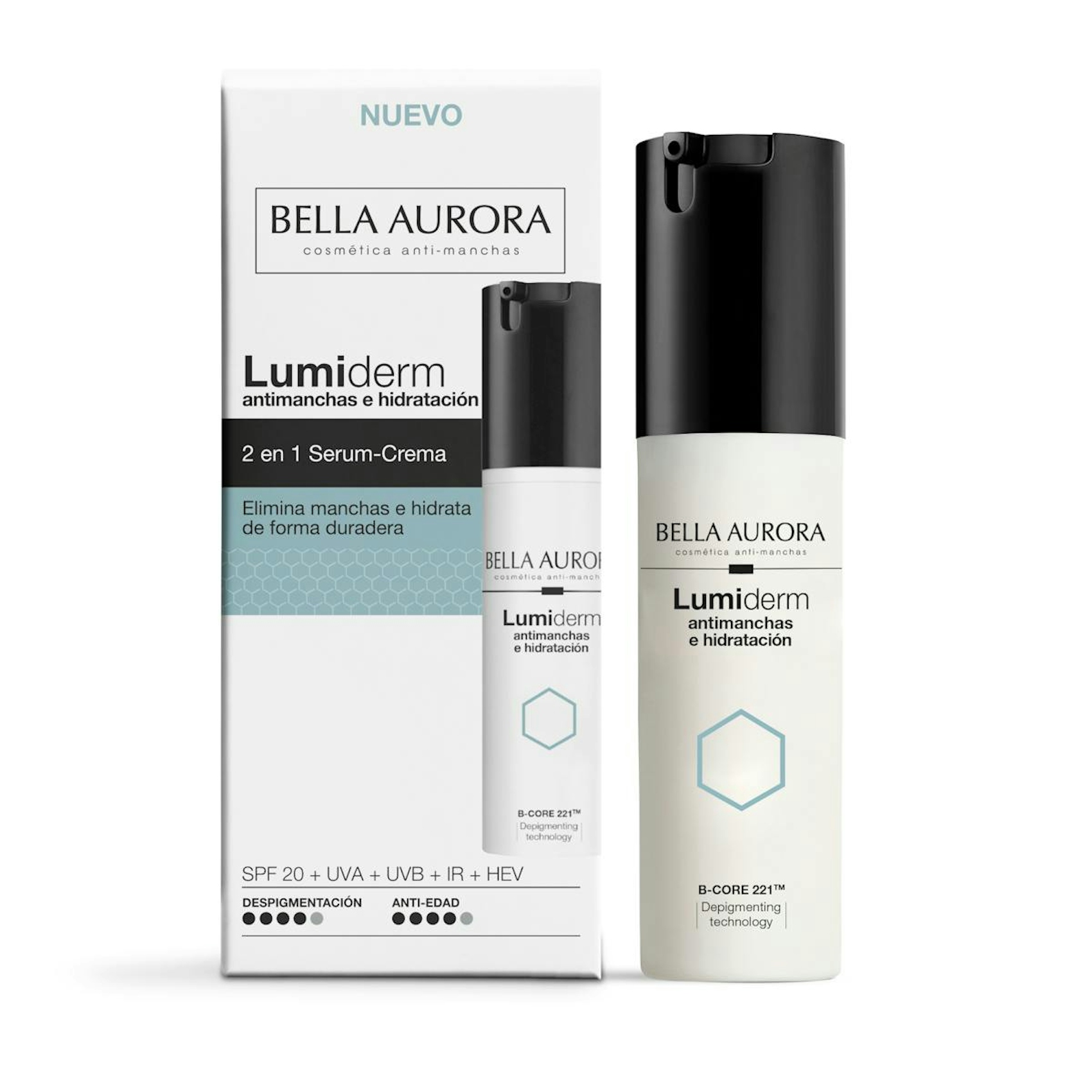 Sérum-Creme Lumiderm Antimanchas e Hidratação Bella Aurora 30Ml 0