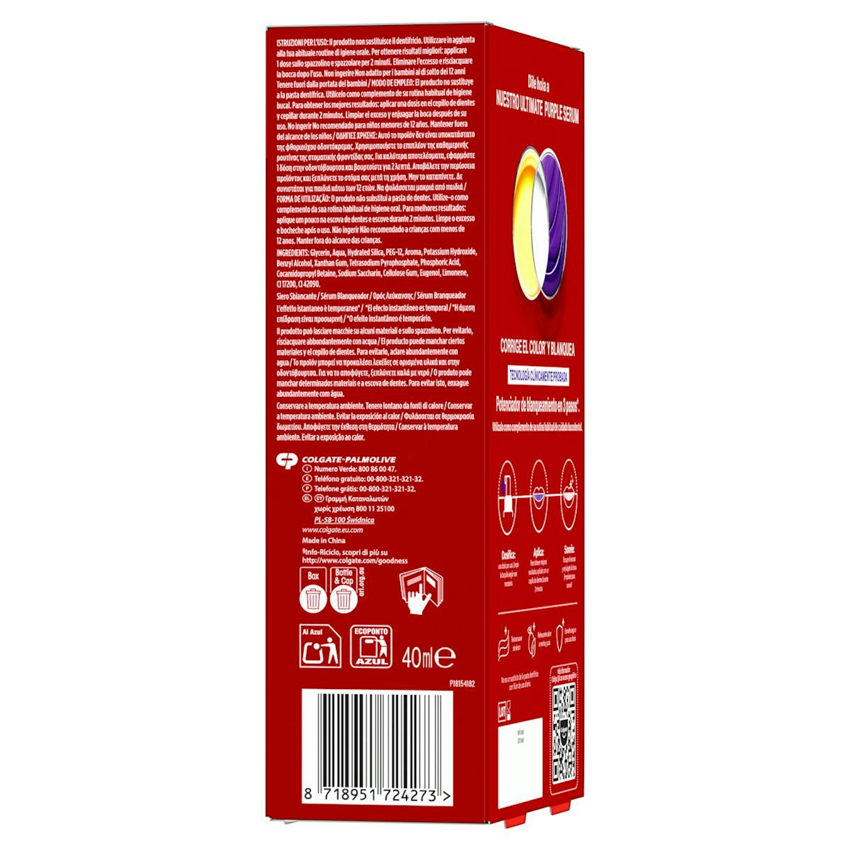 Sérum Dental Max White Purple Colgate 40Ml