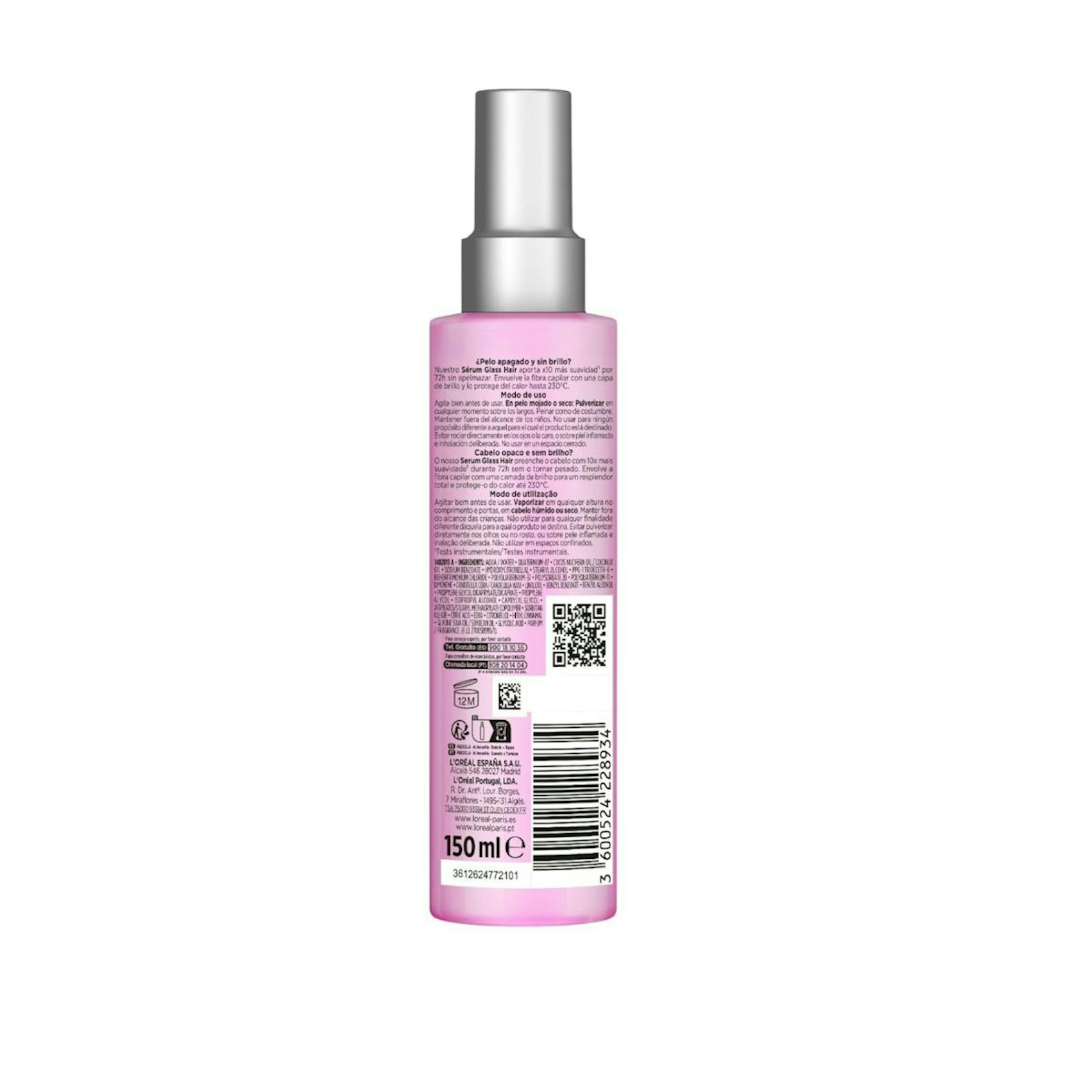 Sérum Glycolic Gloss Glass Hair Elvive 150Ml