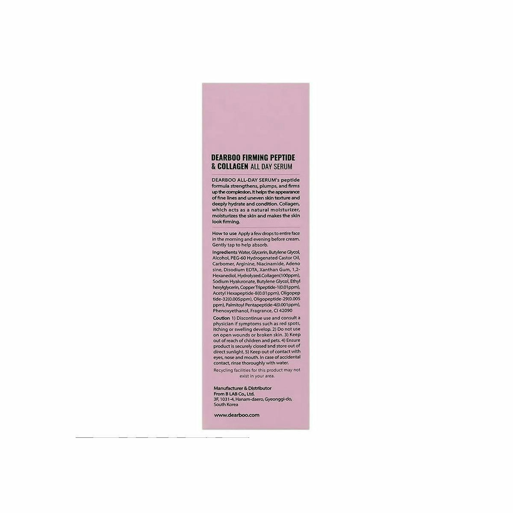 Sérum Reafirmante Péptidos Y Colágeno Dearboo 60Ml