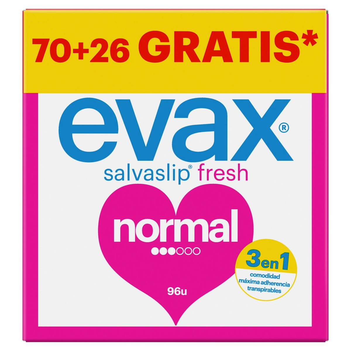 Imagen de Salvaslips Fresh Normal Evax 96 Uds