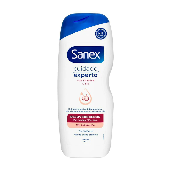 Gel De Ducha Cuidado Experto Rejuvenecedor Sanex 600Ml