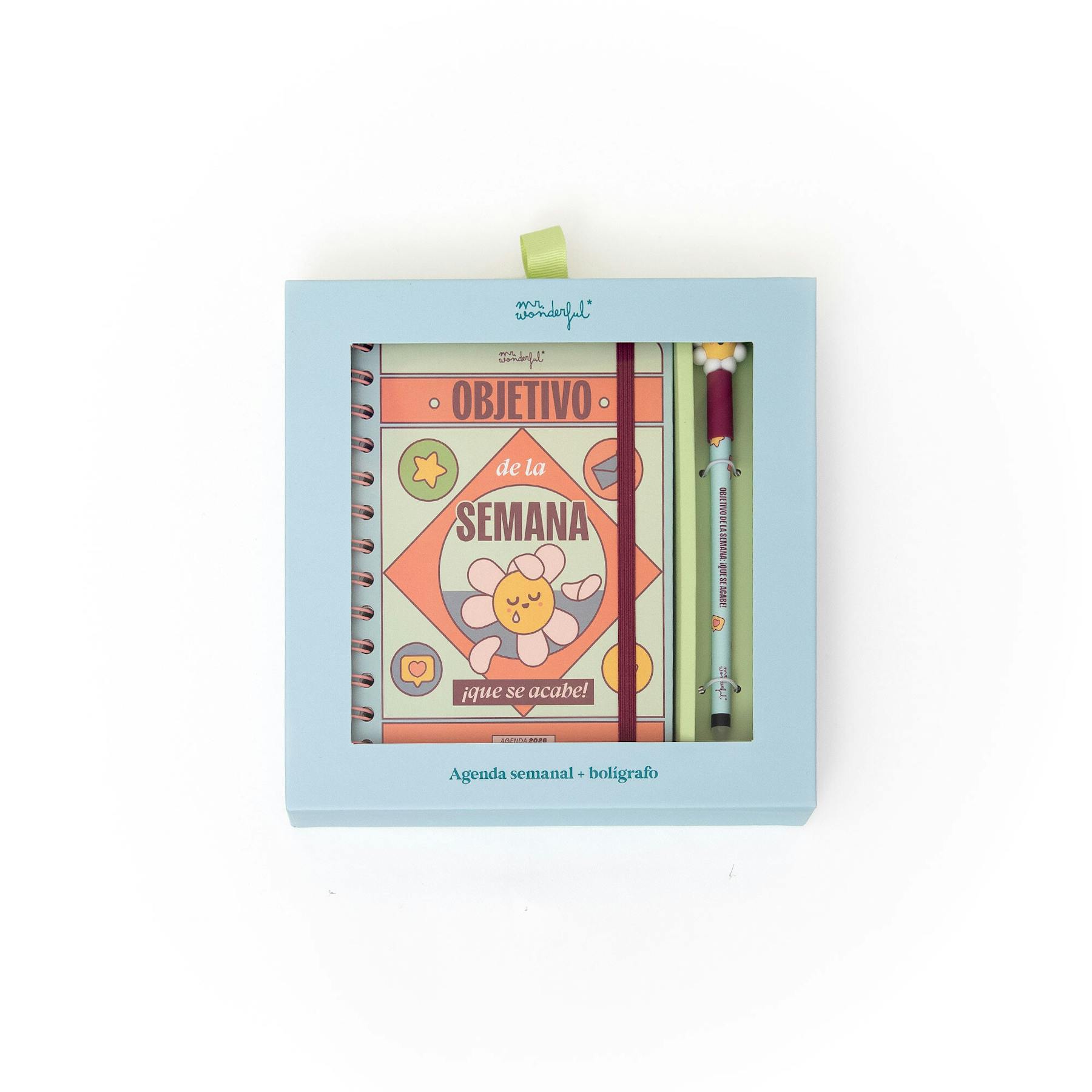 Imagen de Set Agenda 2026 Semanal Pequeña + Boli Mr. Wonderful