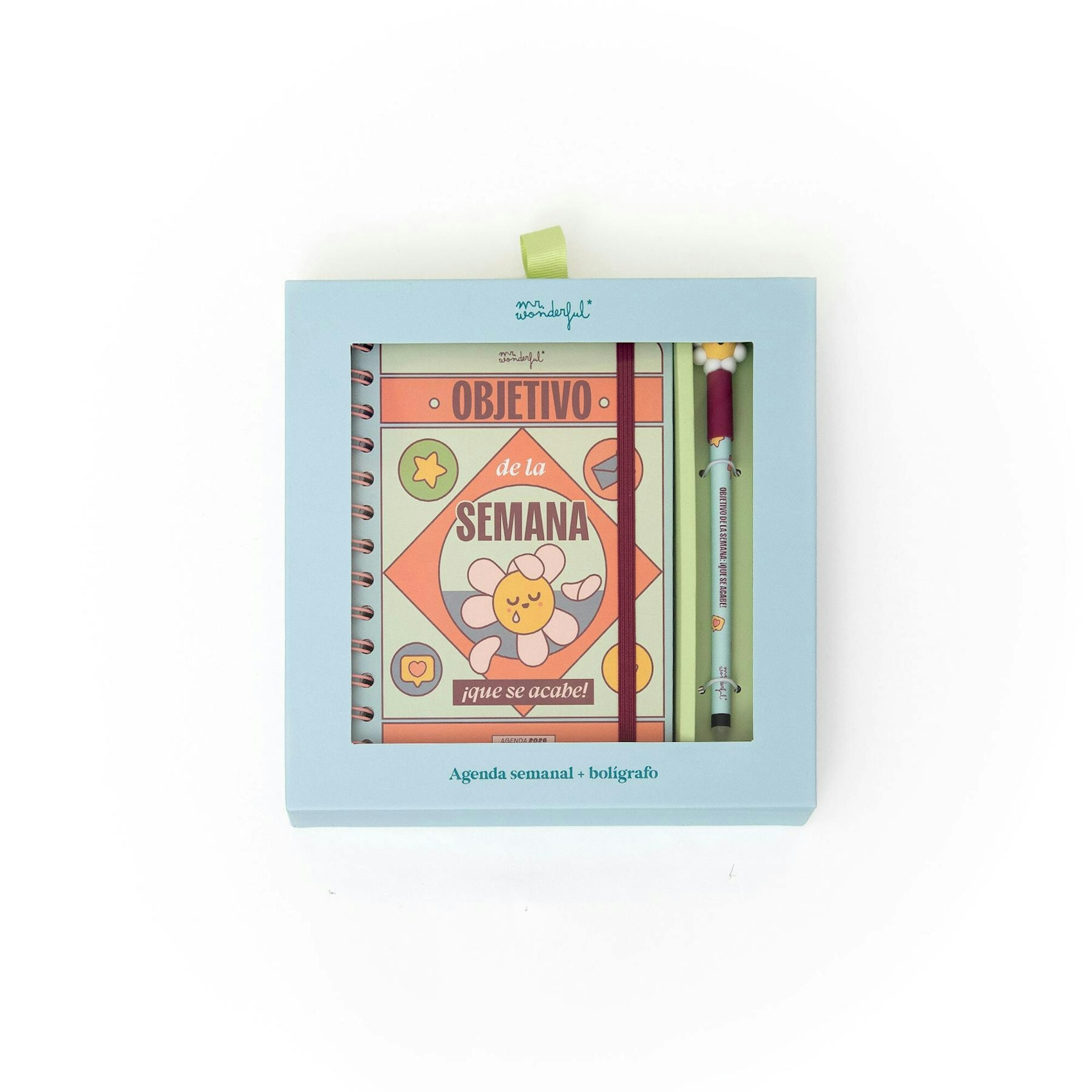 Set Agenda 2026 Semanal Pequeña + Boli Mr. Wonderful 0