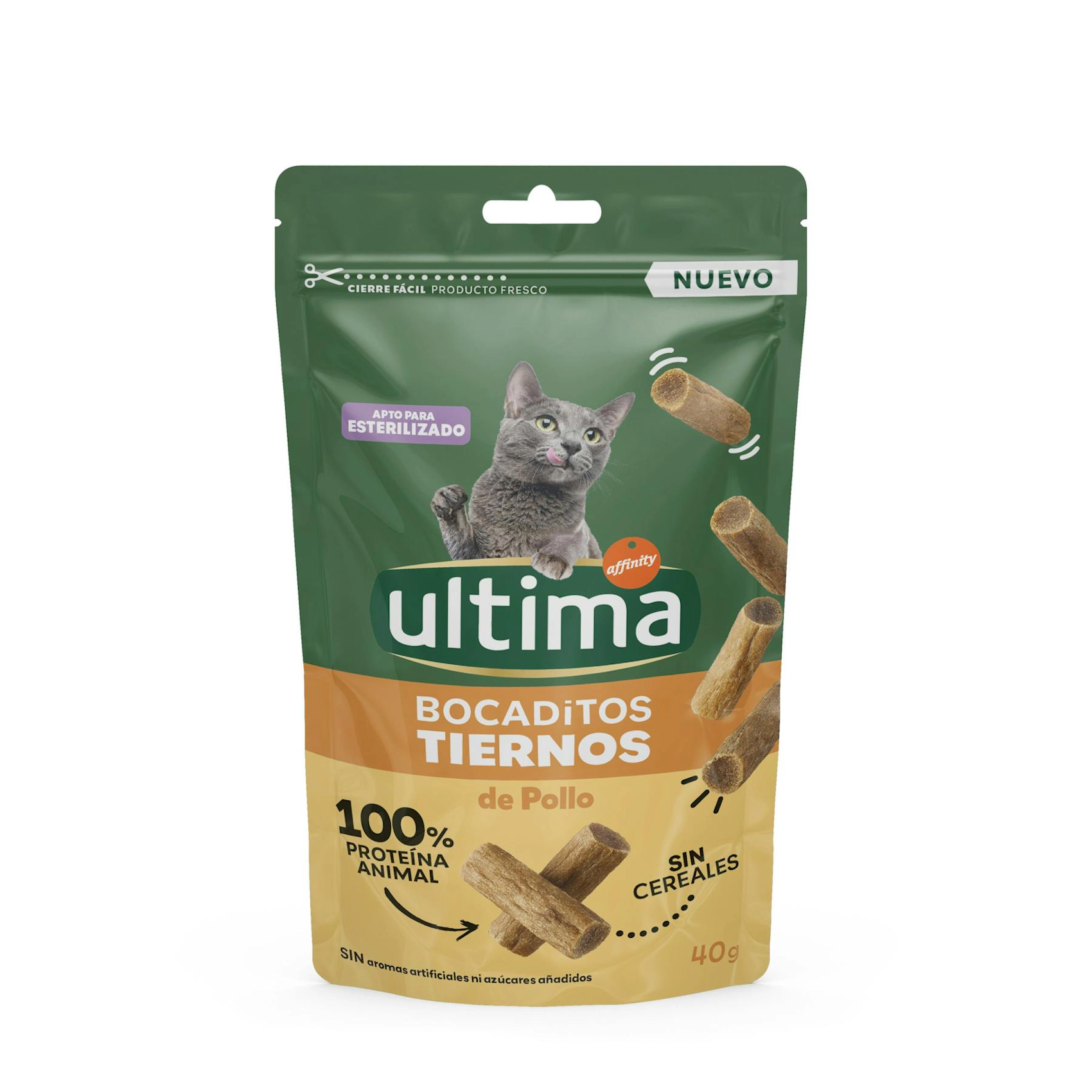 Snack Gatos Bocatidos Tiernos Pollo Ultima 40Gr 0