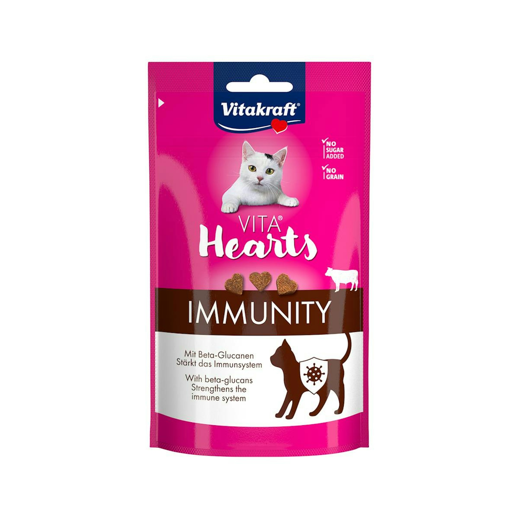 Snack Gatos Hearts Inmunity Ternera Vitakraft 40 G 0