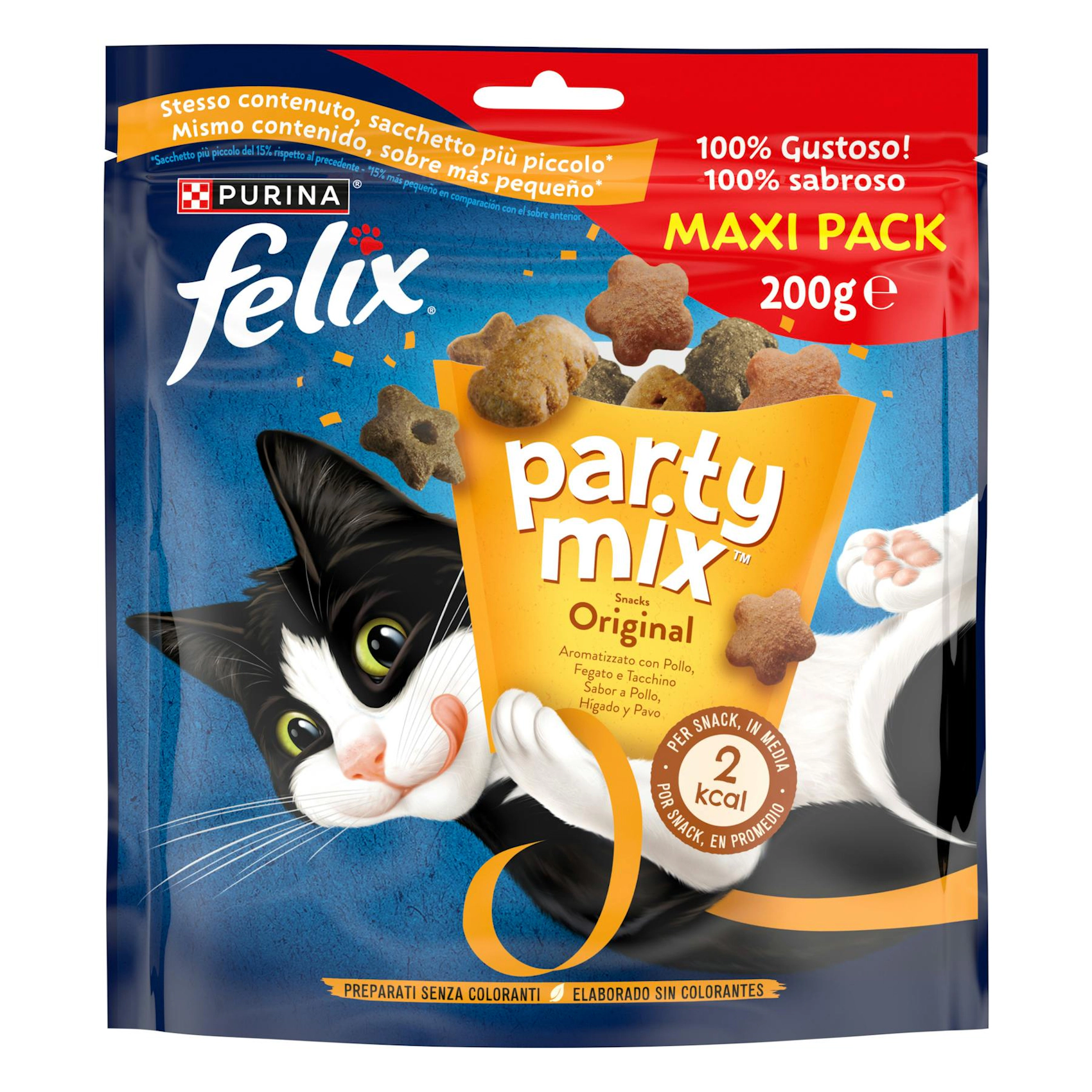 Snack Gatos Party Mix Original Maxi Pack Felix 200Gr 0