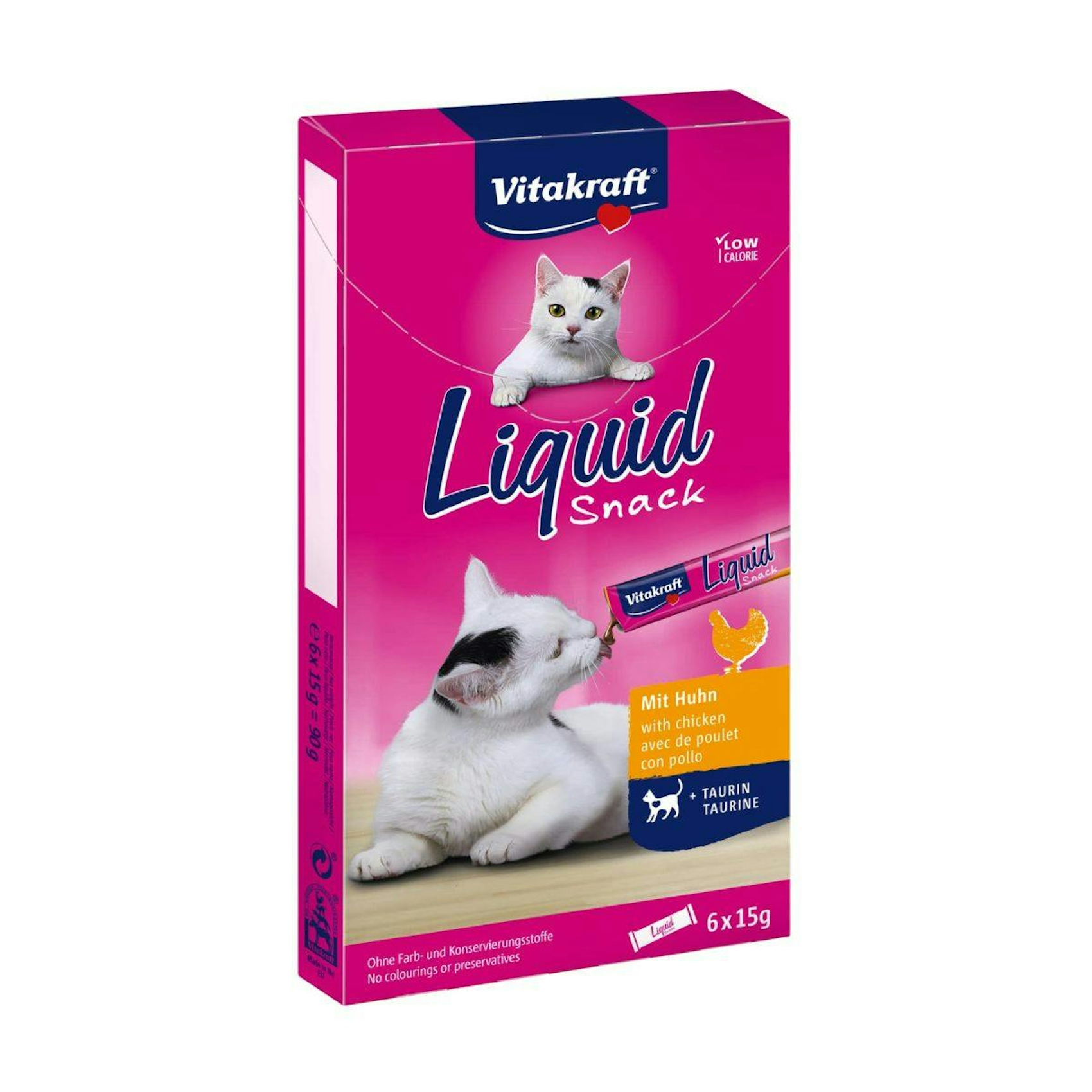 Snack Líquidos Gatos Pollo Vitakraft 6 Uds 0