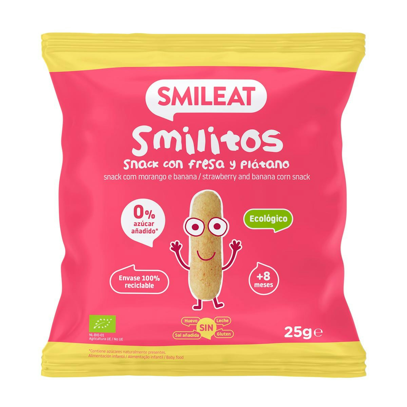 Snack Smilitos Fresa Y Plátano Smileat 25 G 0