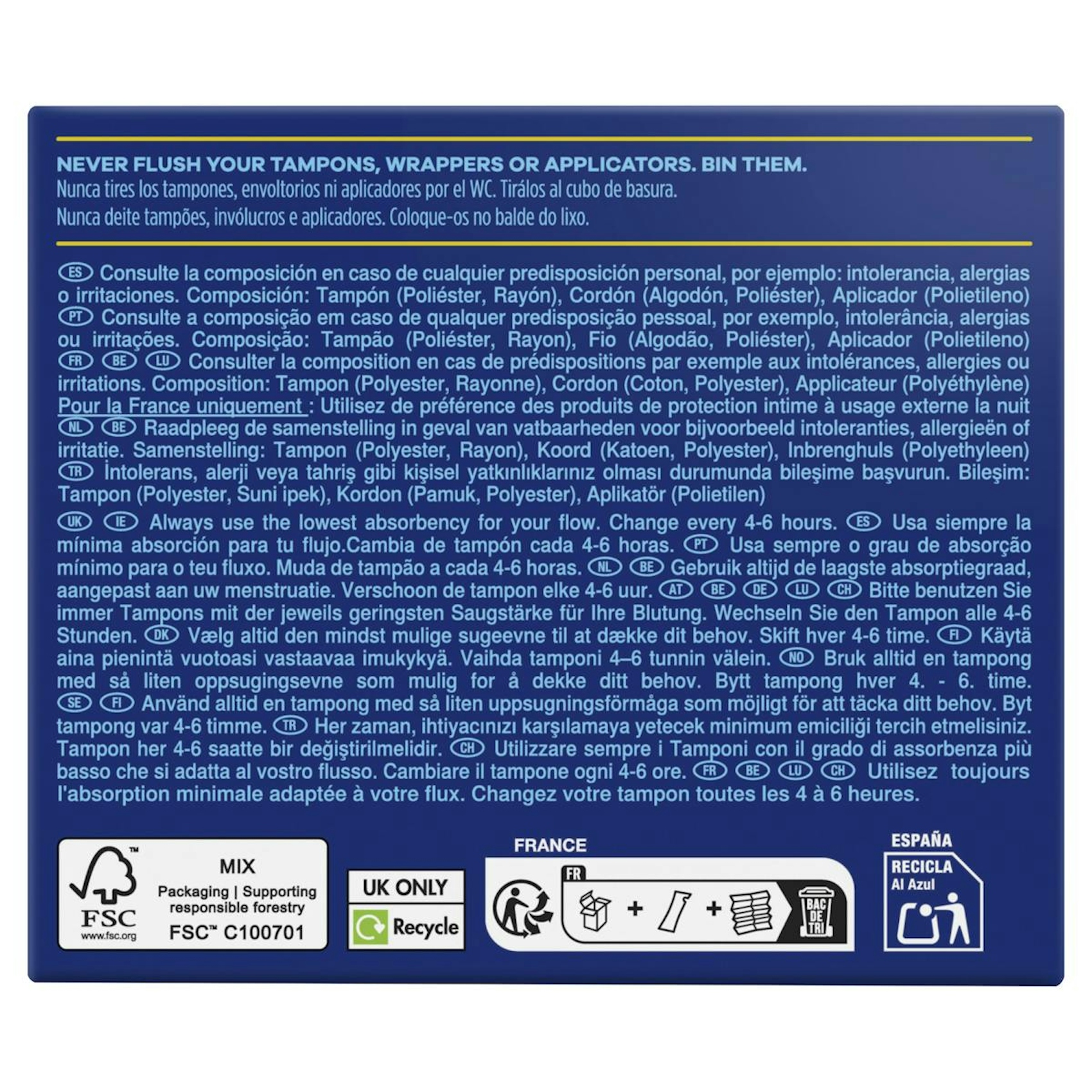 Tampones Compak Regular Tampax 22 Uds