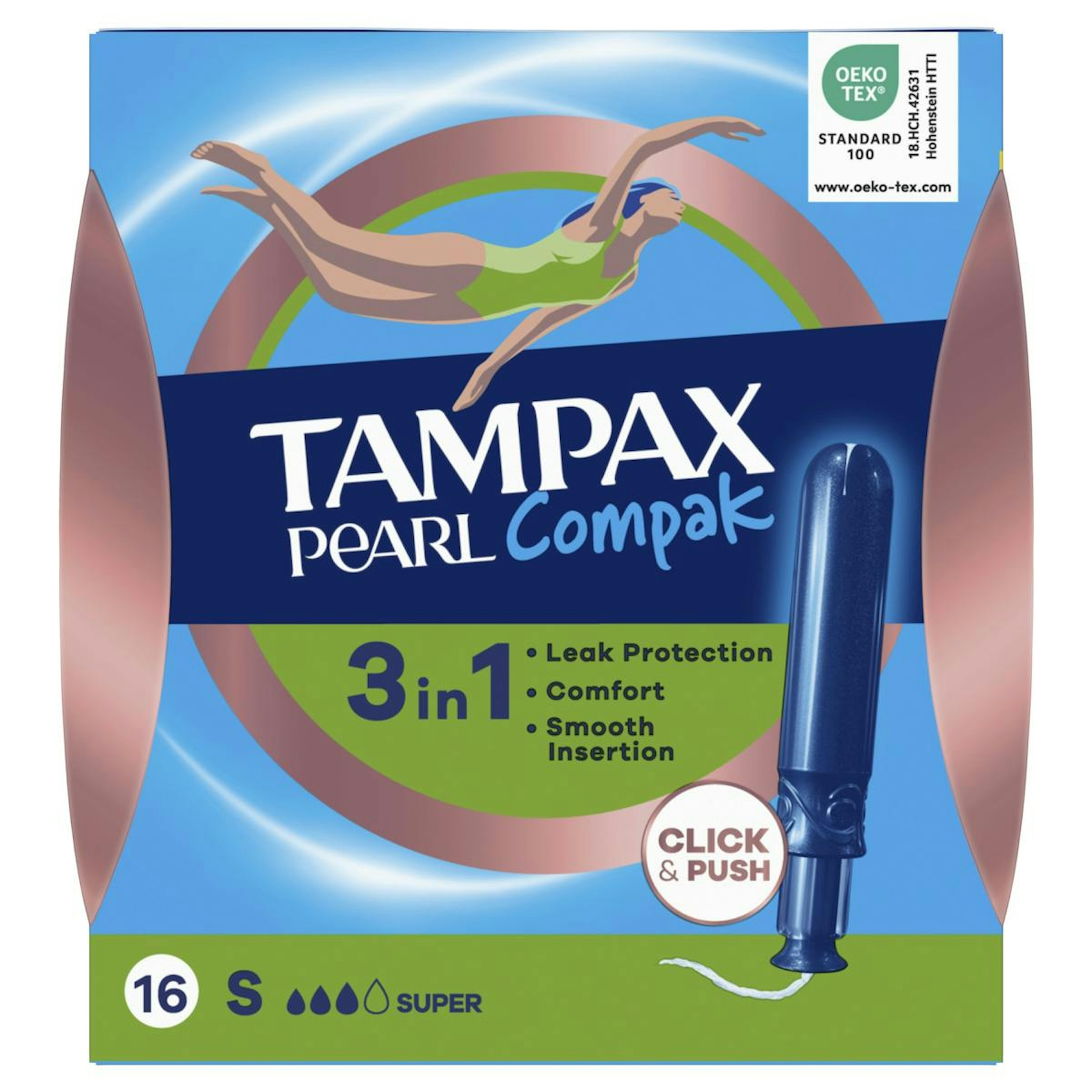 Tampones Pearl Compak Super Tampax 16 Uds 0