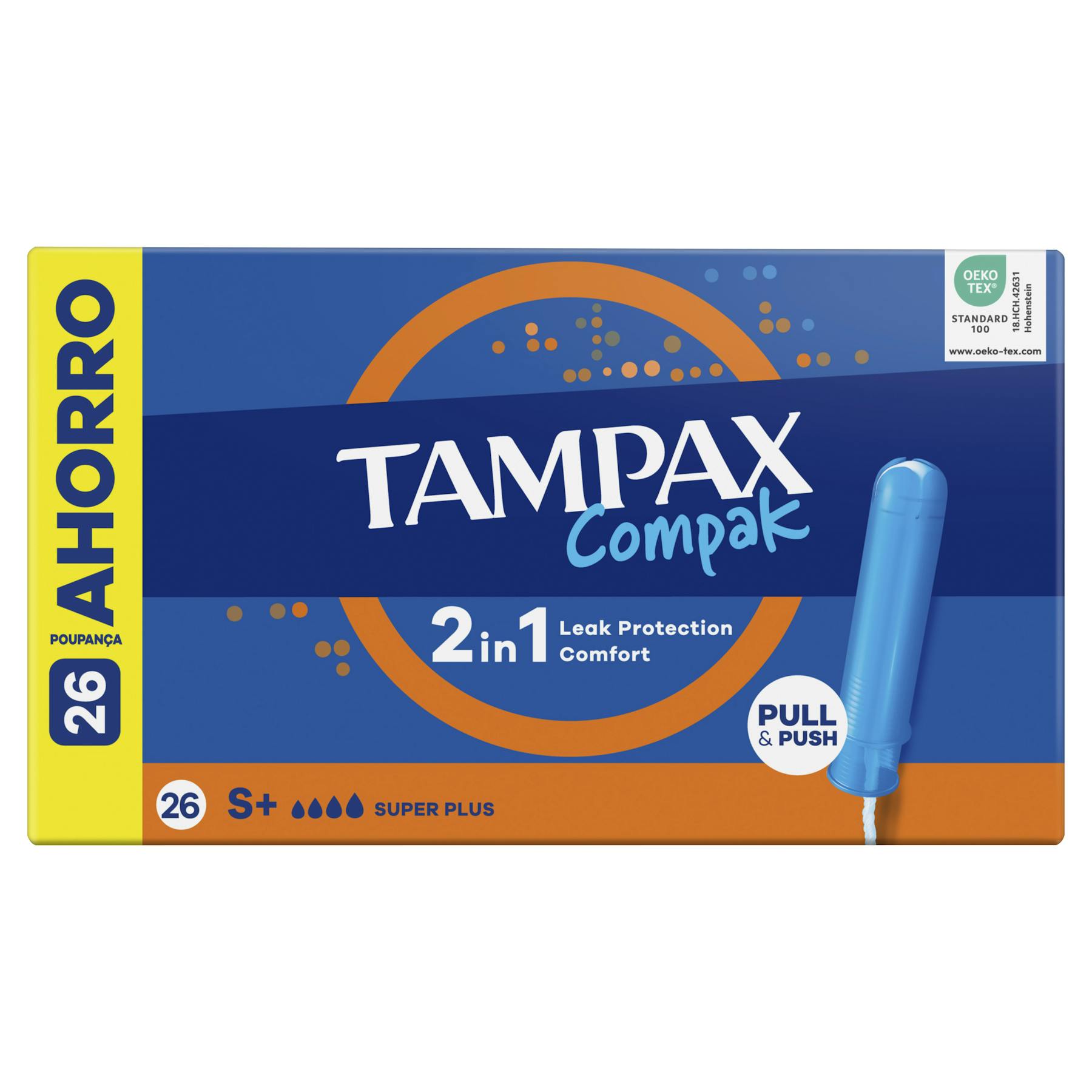 Imagen de Tampones Con Aplicador Compak Super Plus Tampax 26 Uds