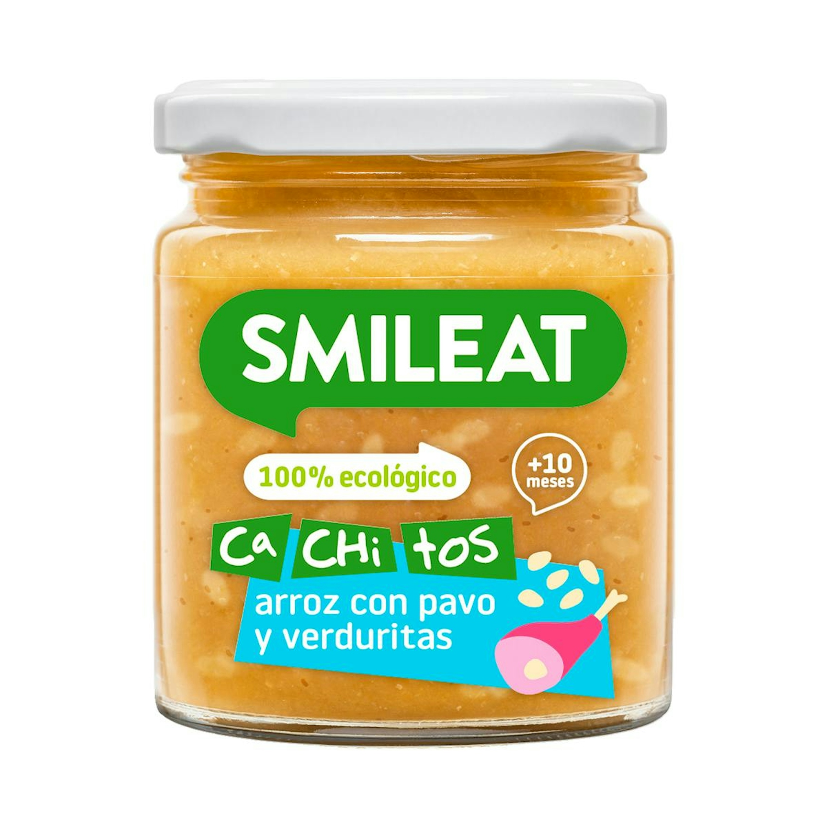 Tarrito Cachitos Arroz Con Pavo Smileat 230 G 0