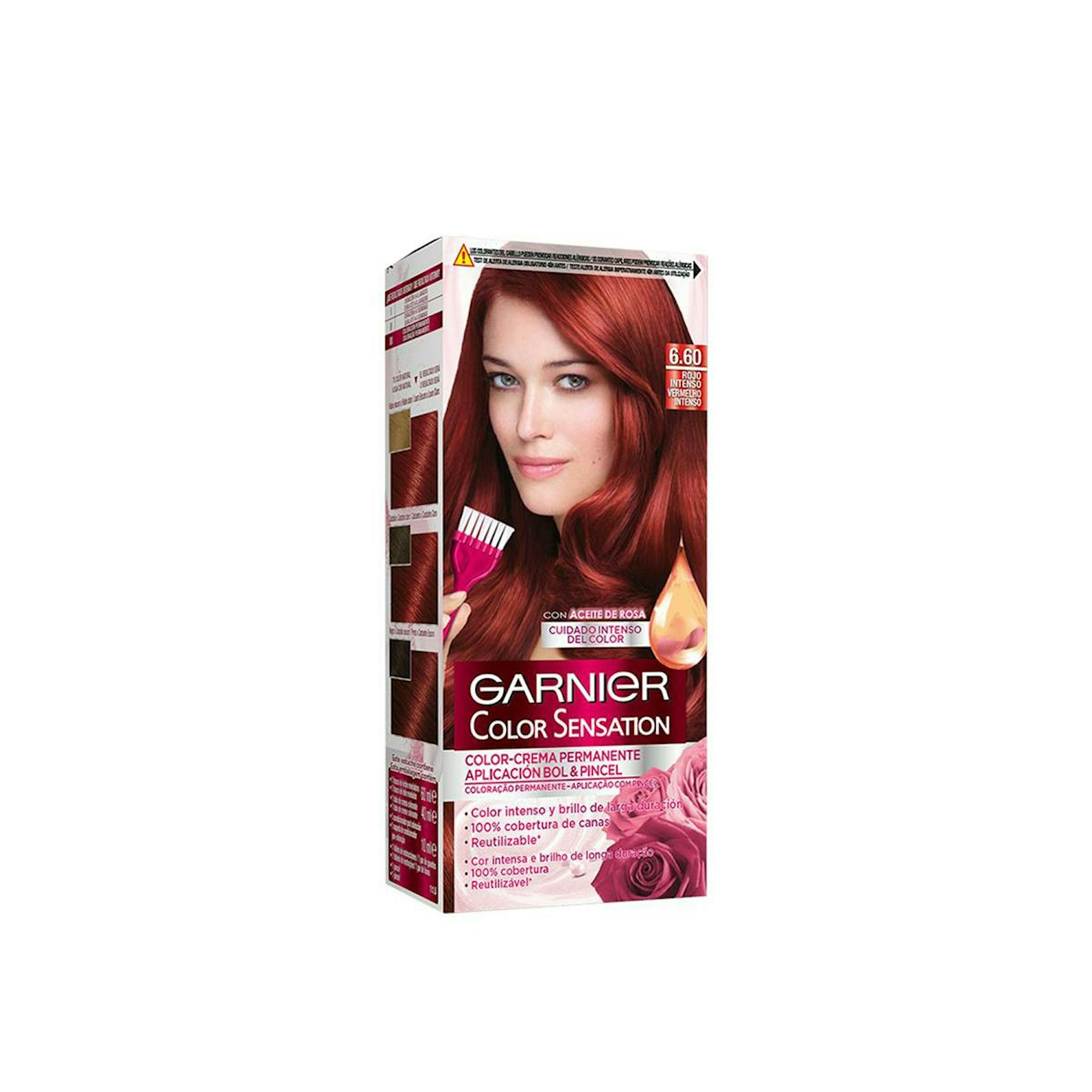 Tinte Permanente Color Sensation Garnier N6.60 Rojo Intenso 0