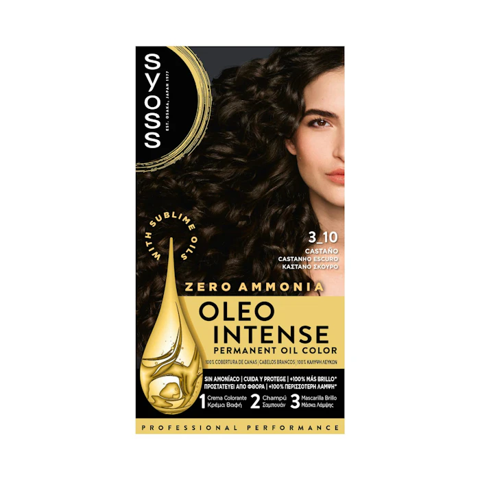 Tinte Permanente Sin Amoníaco Oleo Intense Syoss Tonos Castaños