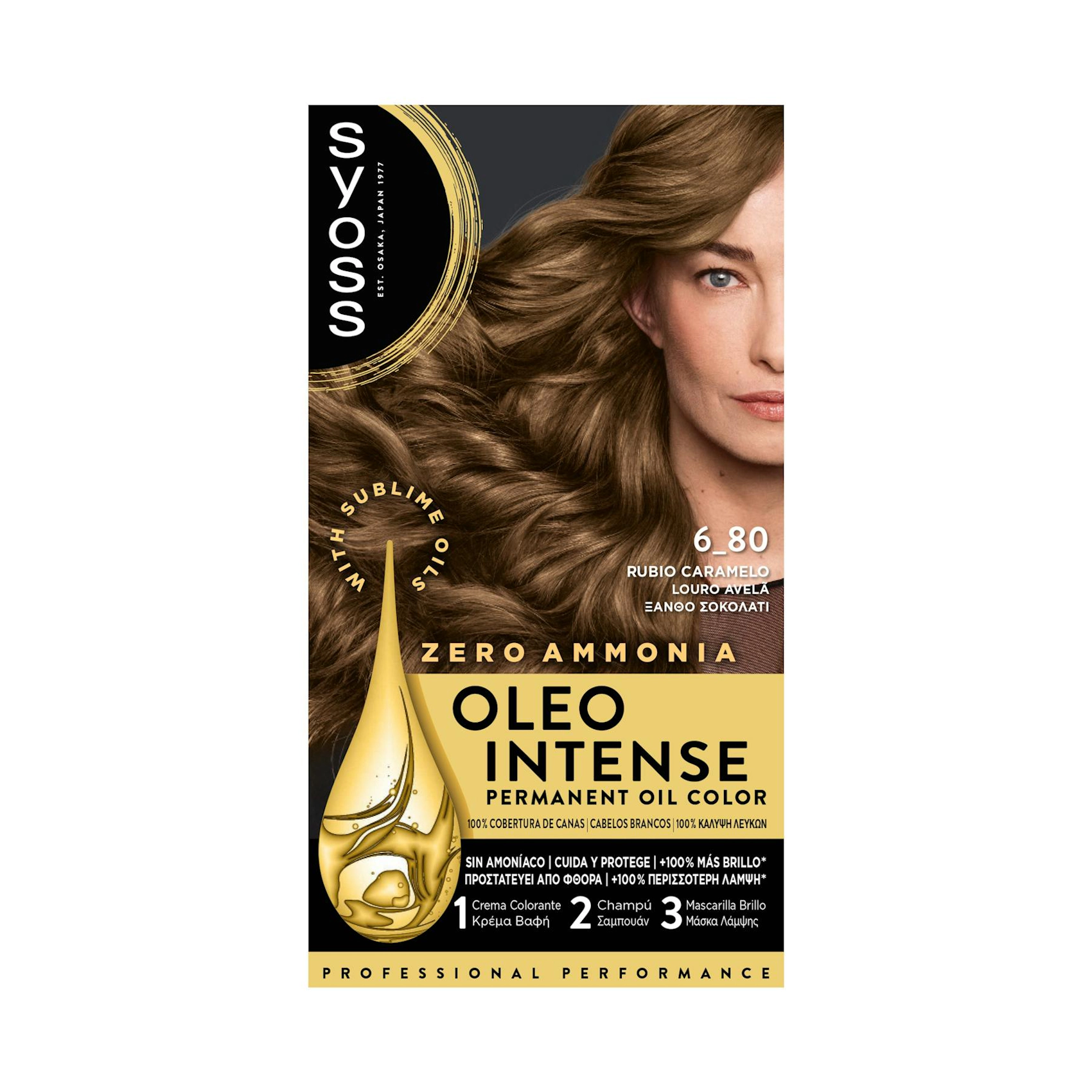 Tinte Permanente Sin Amoníaco Oleo Intense Syoss Tonos Rubios 0