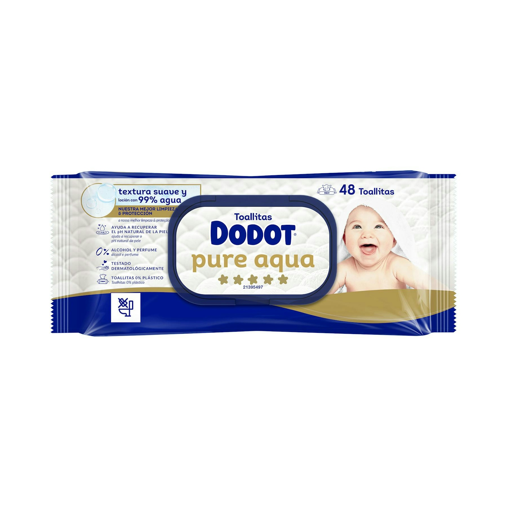 Toallitas Húmedas Aqua Pure Plastic Free Dodot 48 Uds 0