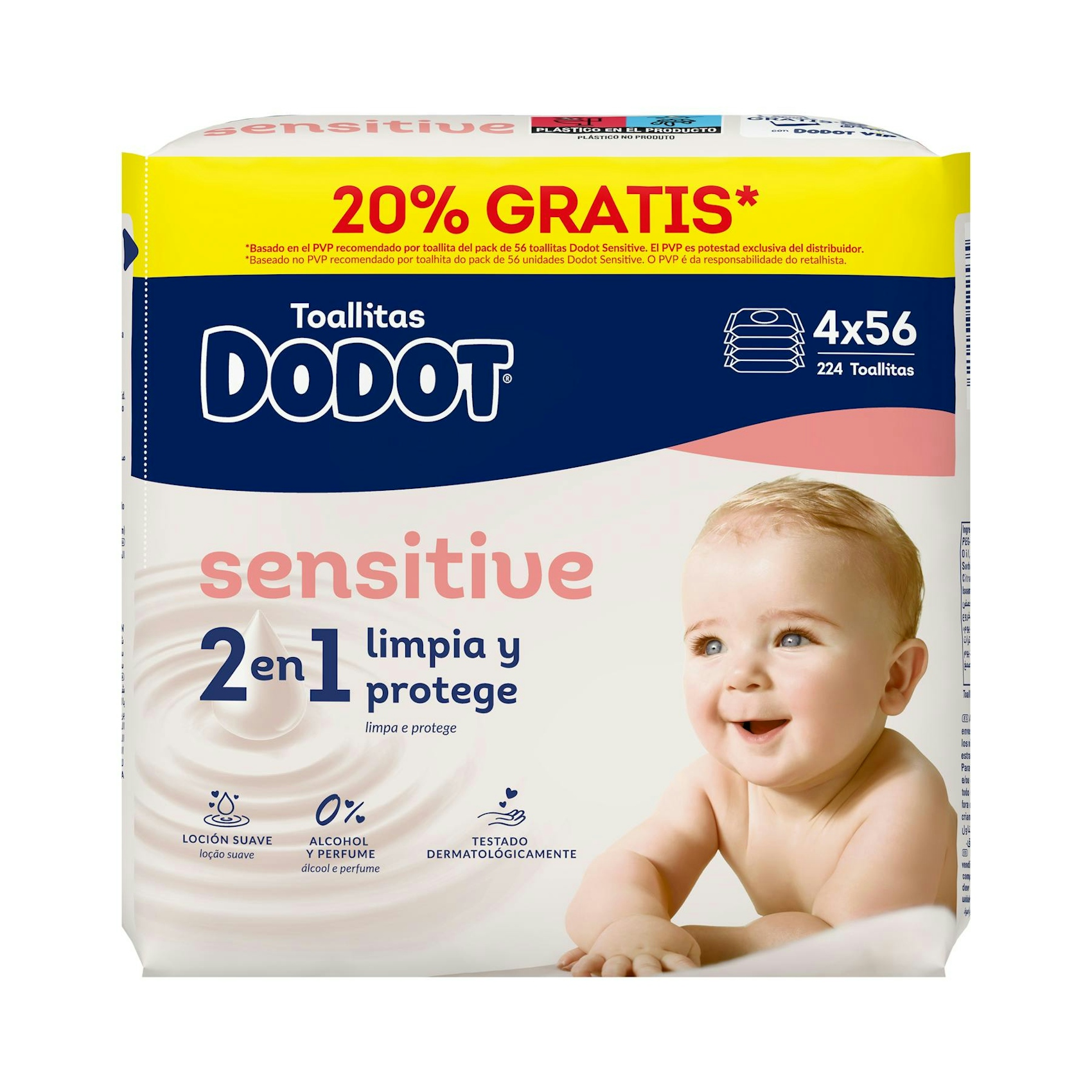 Toallitas Húmedas Sensitive Dodot 216 Uds 0